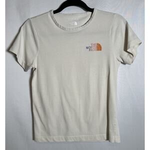 The North Face Shirt Women’s Small Cream Tan Himalayan Foothill Source Tee Peace